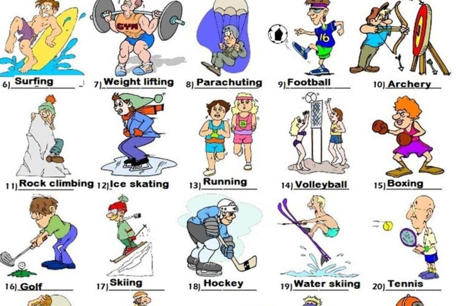 Outdoor Activities Vocabulary In English ESLBUZZ