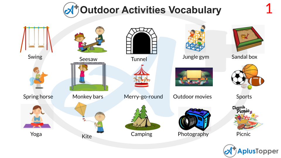 Outdoor Activities Vocabulary List Of Outdoor Activities Vocabulary 