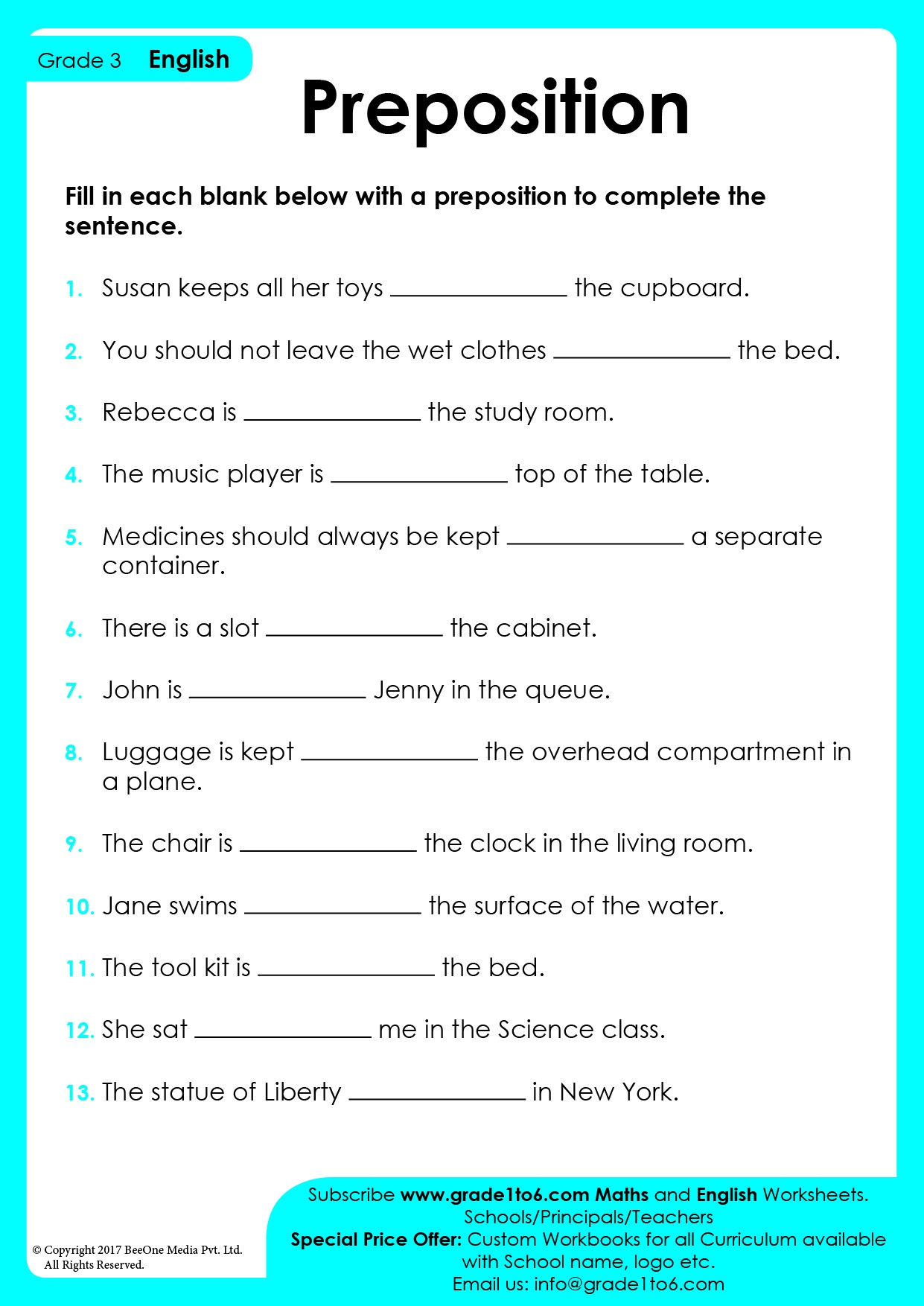 Page Prepositions Worksheet Preposition Worksheets 40 OFF