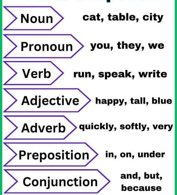 Parts Of Speech Definition Types Examples