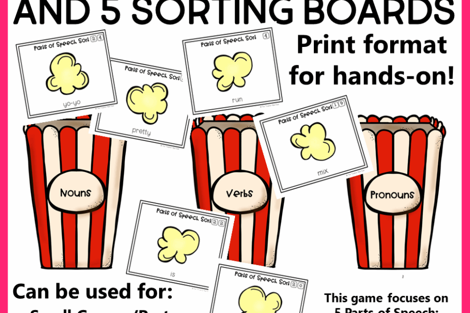 Parts Of Speech Game Print And Digital The Teacher Next Door