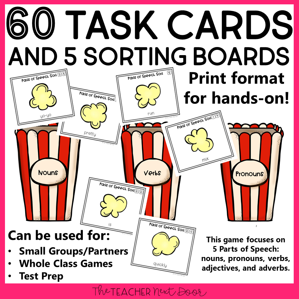 Parts Of Speech Game Print And Digital The Teacher Next Door