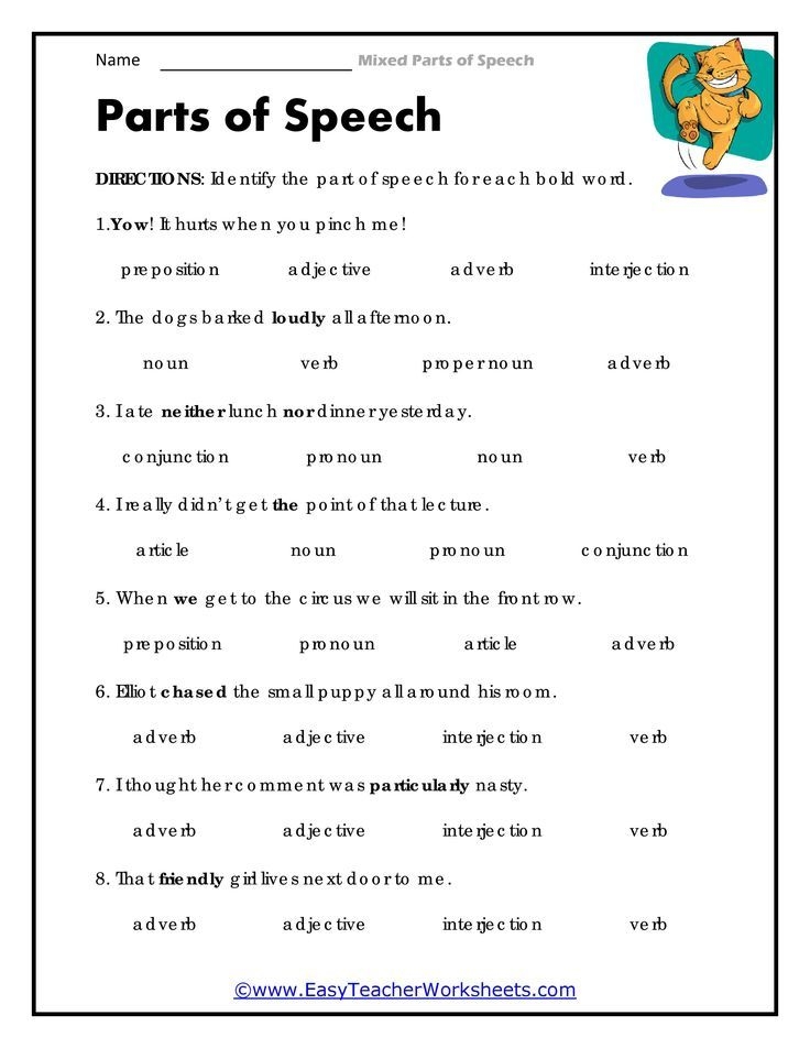 Parts Of Speech Worksheet quot Forced Grammar quot In 2024 Parts Of Speech 