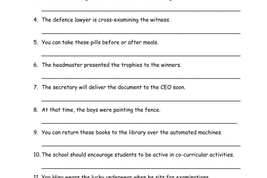 Passive And Active Voice Worksheet Active And Passive Voice Active
