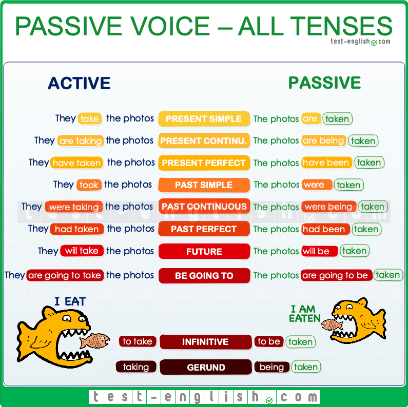 Passive Verb Forms Test English