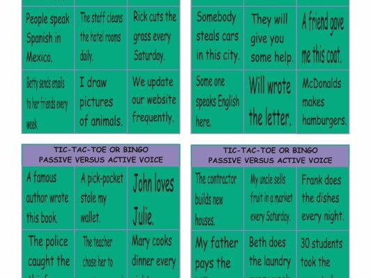 passive versus active voice