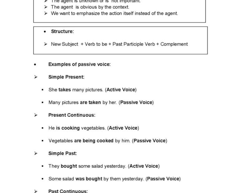 Passive Voice And Impersonal Passive English ESL Worksheets Pdf Doc
