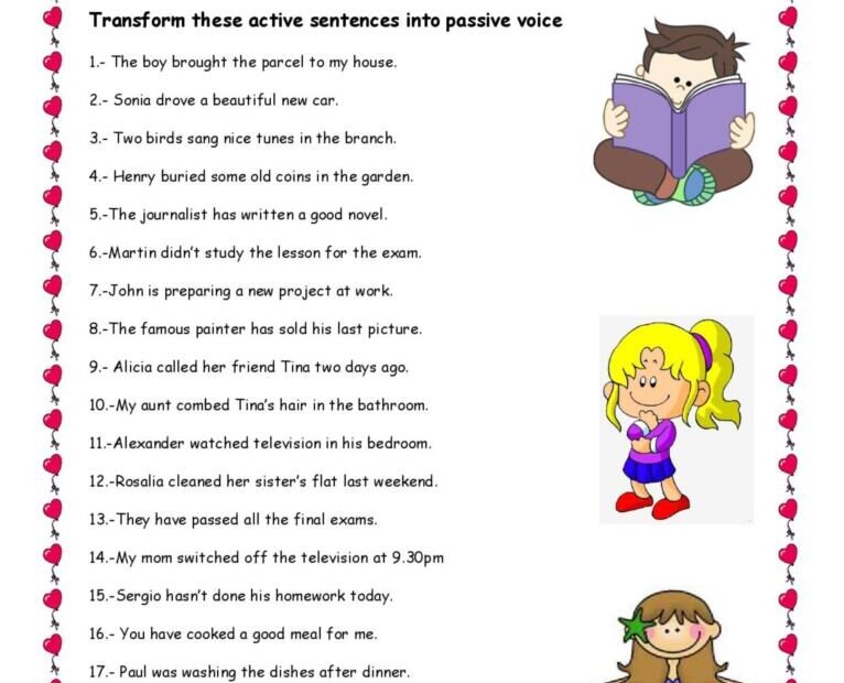 PASSIVE VOICE English ESL Worksheets Pdf Doc