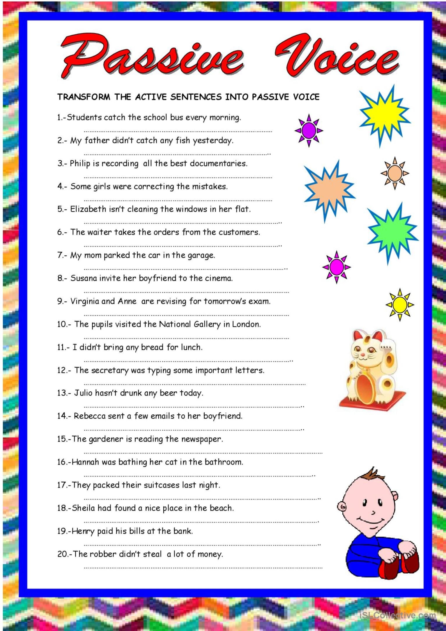 PASSIVE VOICE English ESL Worksheets Pdf Doc