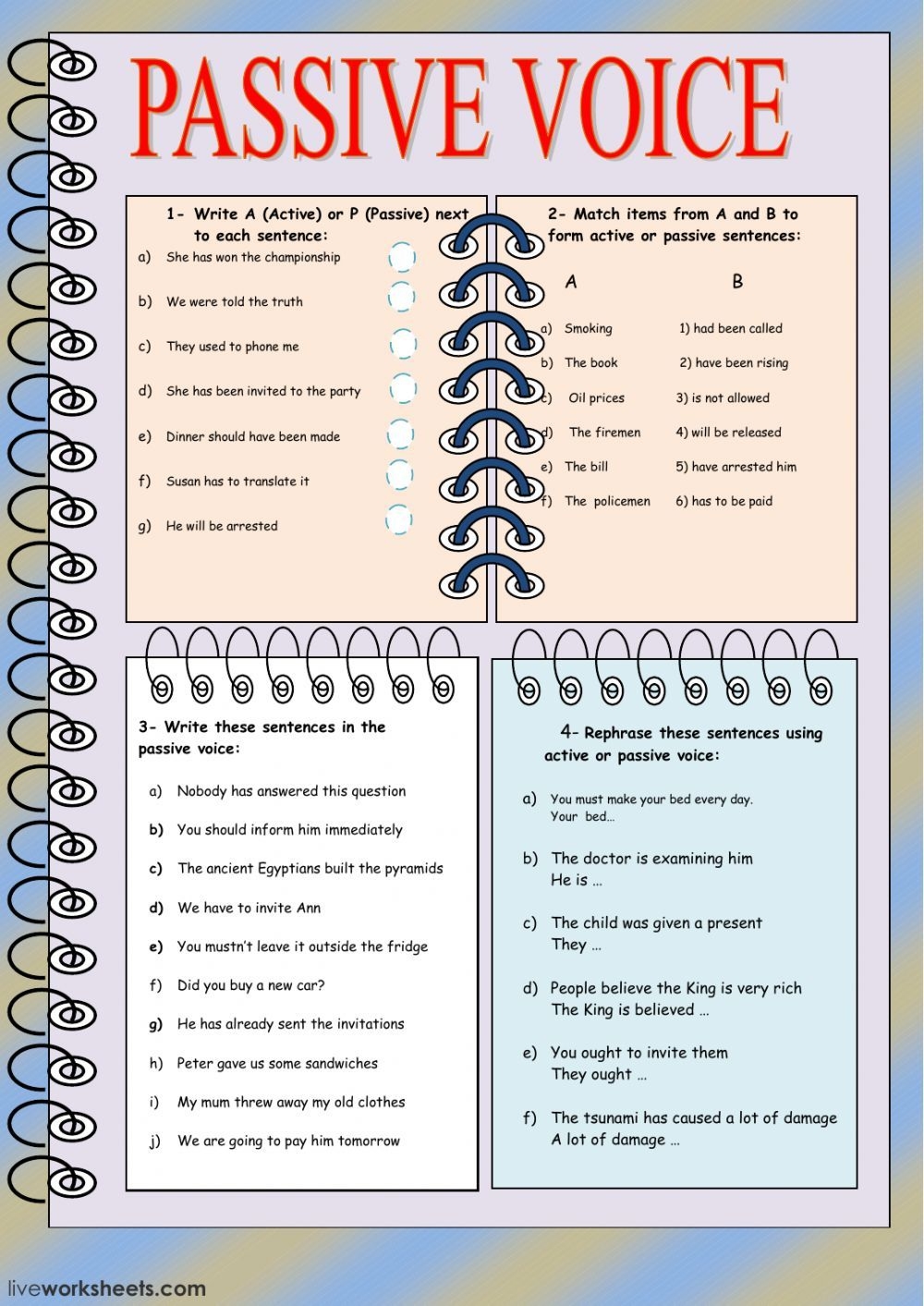 english grammar passive voice pdf