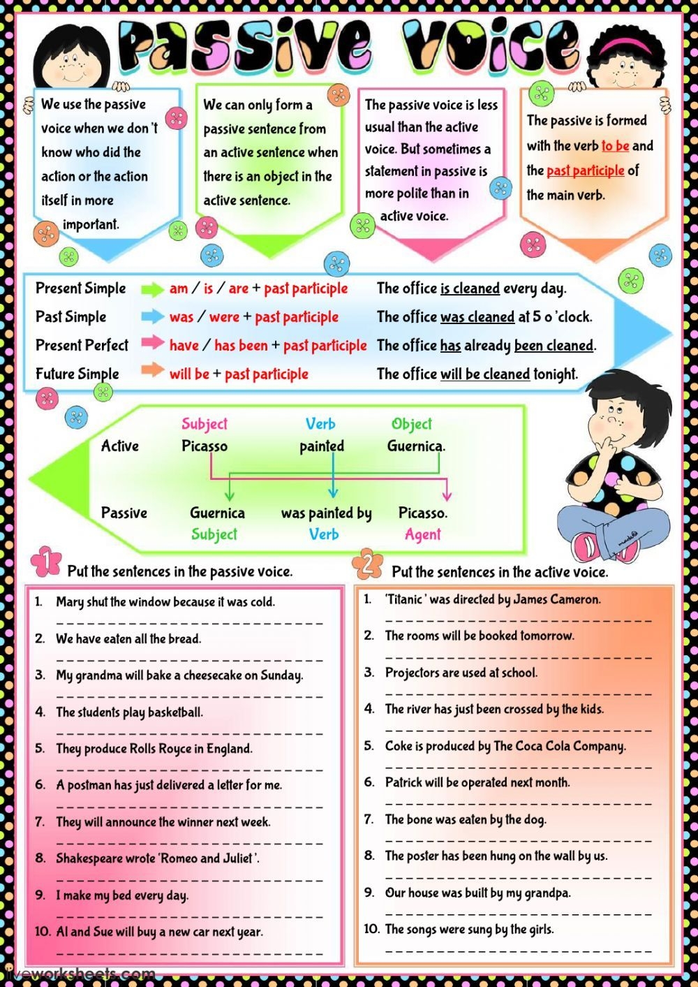Passive Voice Online Exercise And Pdf You Can Do The Exercises Online 