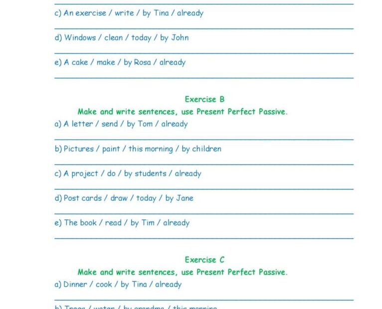 Passive Voice Present Perfect Passi English ESL Worksheets Pdf Doc