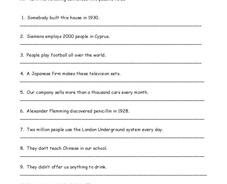Passive Voice present Simple And Pas English ESL Worksheets Pdf Doc