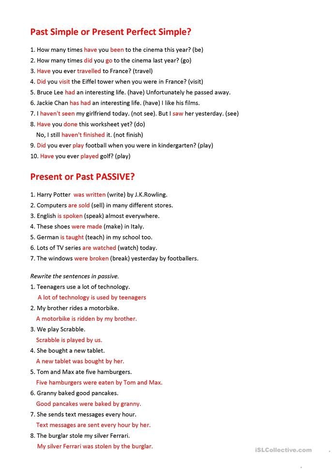 Passive Voice Present Simple Exercises Pdf Perfect English Grammar 