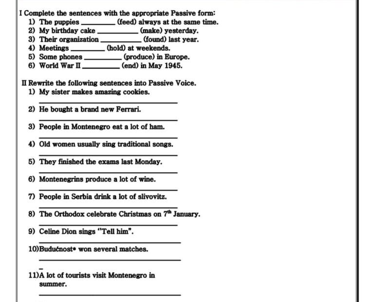 Passive Voice Present Simple Past Simple Exercises Pd Vrogue co