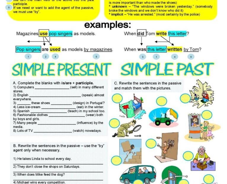 PASSIVE VOICE WITH SIMPLE PRESENT AN Deutsch DAF Arbeitsbl tter Pdf Doc