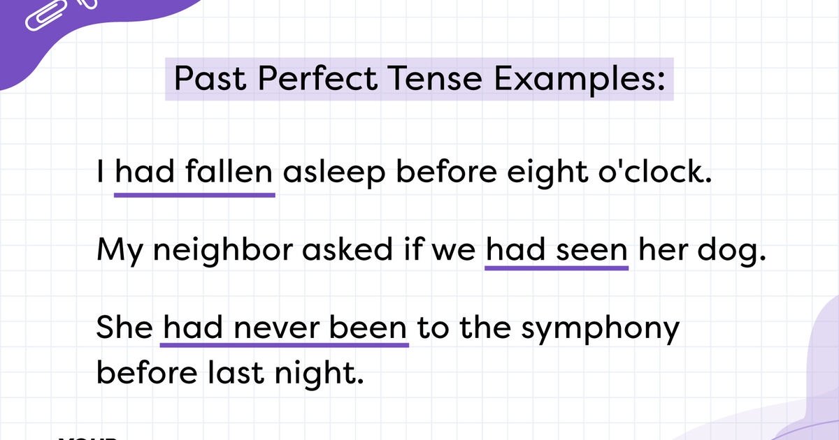 Past Perfect Tense Examples Definition And Rules YourDictionary