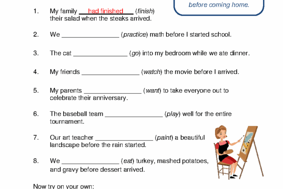 Past Perfect Tense Worksheet Perfect Tense English Gr Vrogue co