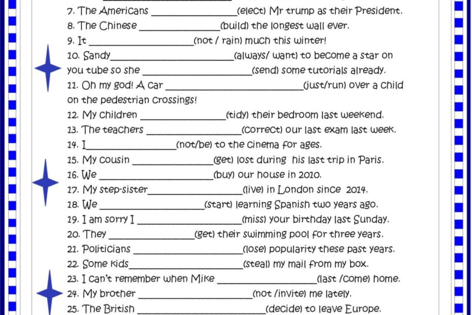 Past Simple Or Present Perfect Pract Deutsch DAF Arbeitsbl tter Pdf Doc