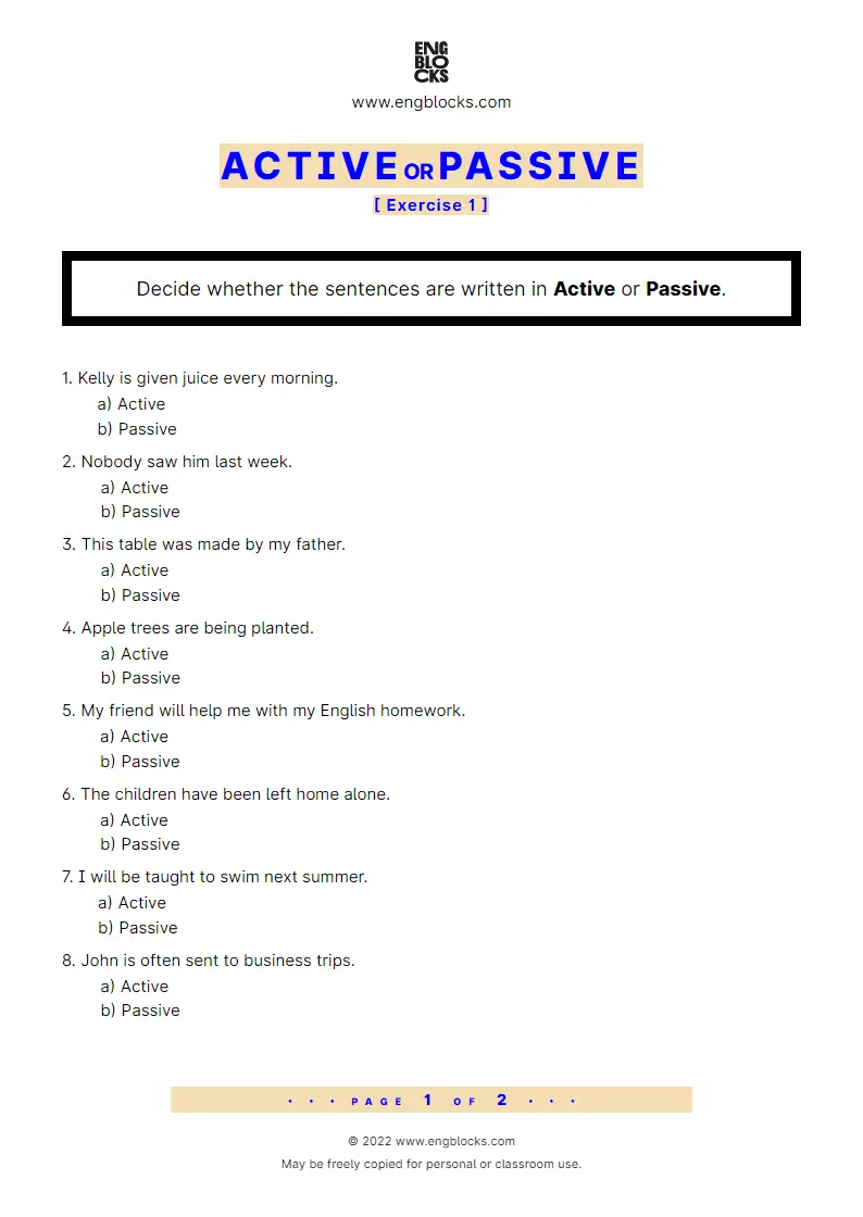 passive voice grammar