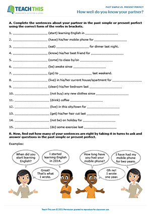 Past Simple Vs Present Perfect Exercises Pdf Perfect English Grammar 
