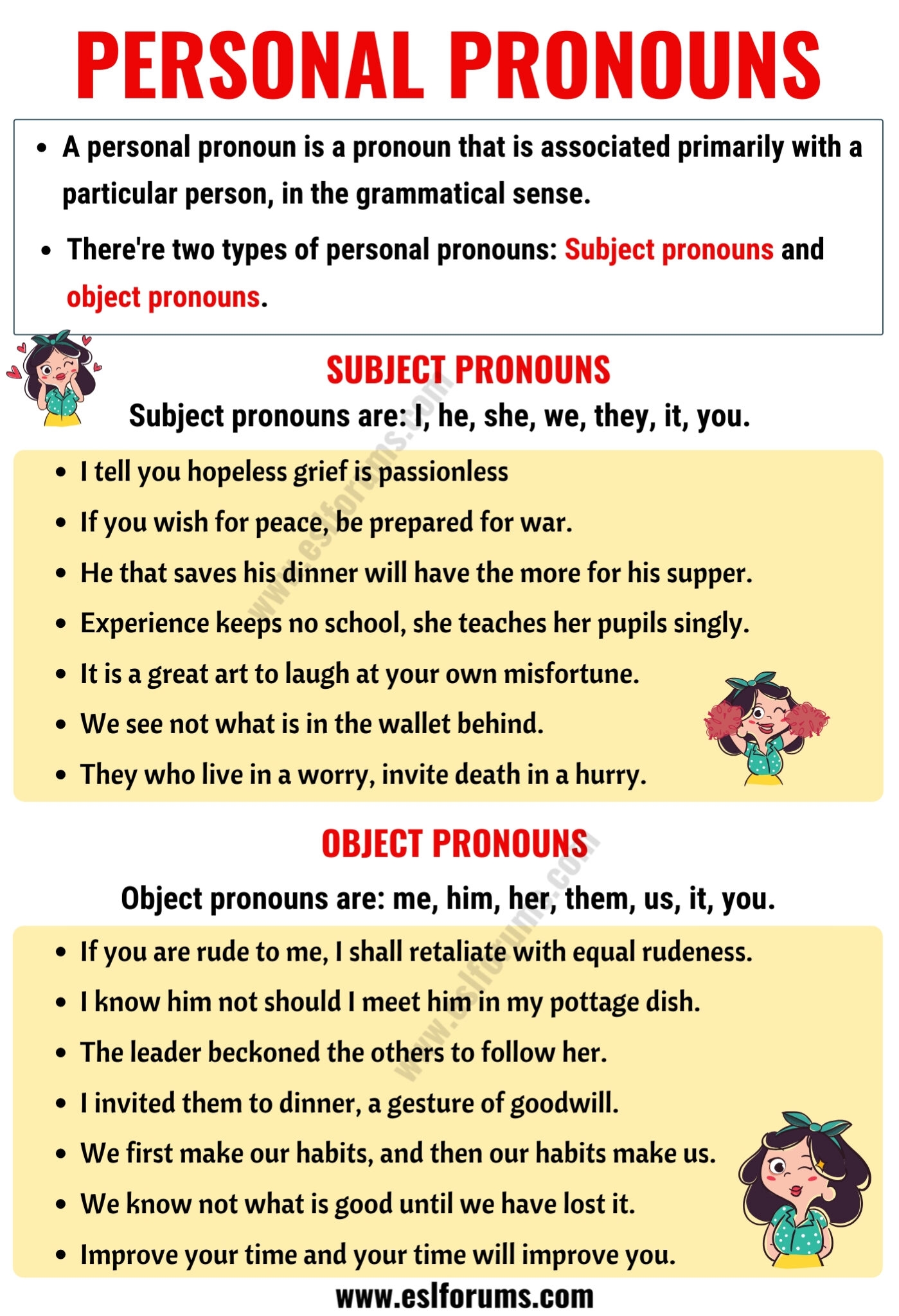personal pronouns