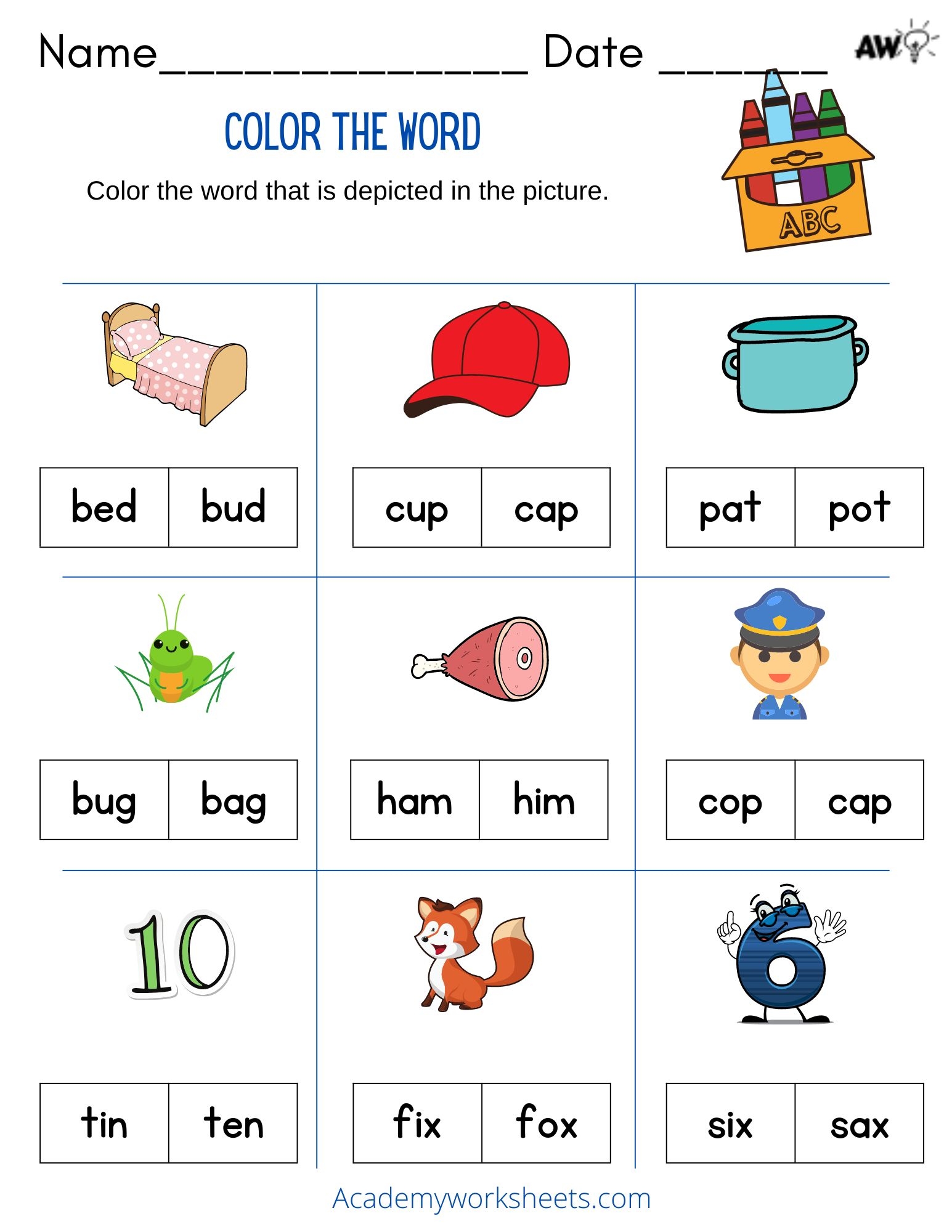 vocabulary list worksheets