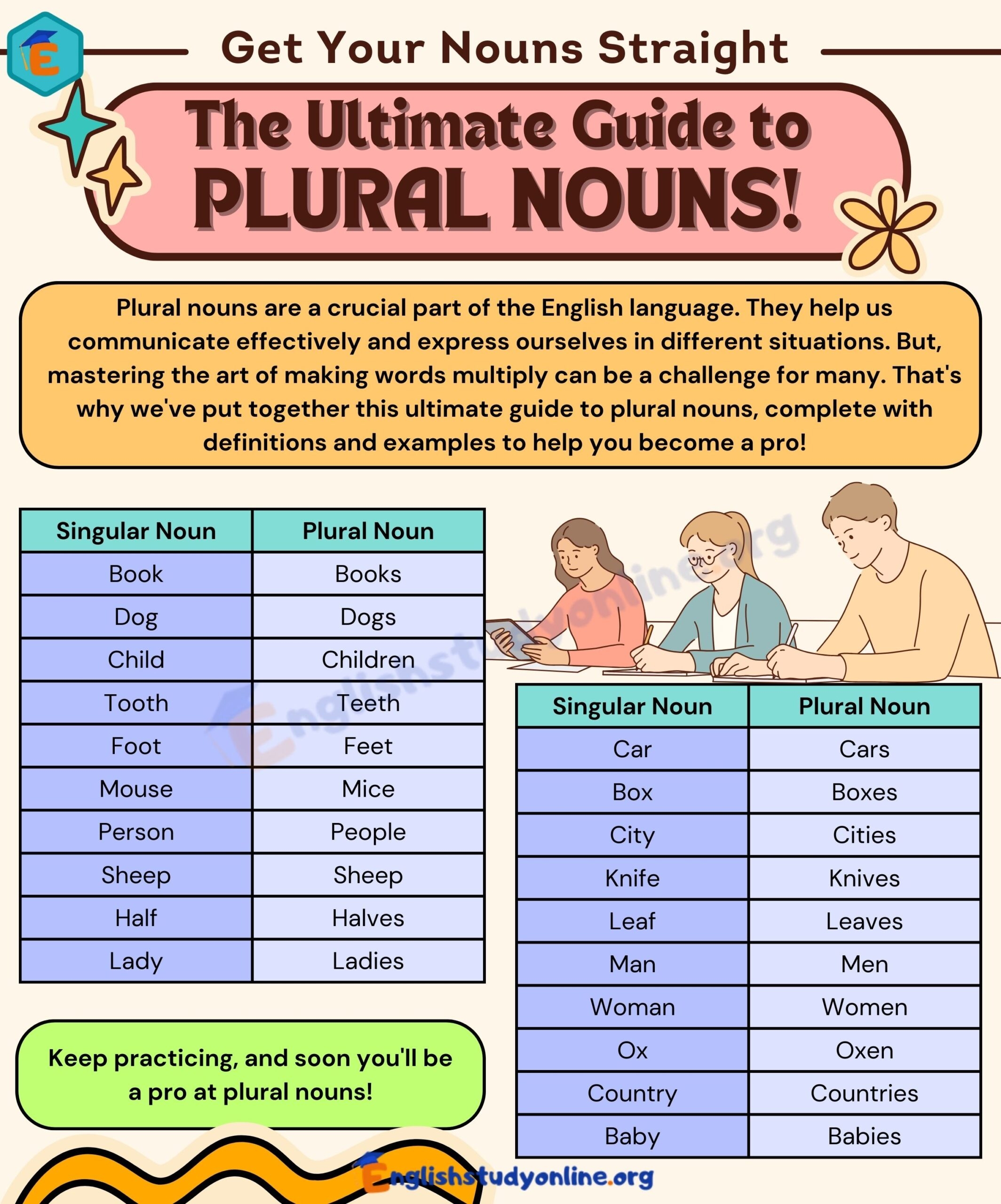 Plural Nouns A Beginner 39 s Guide To Learning English Grammar English 