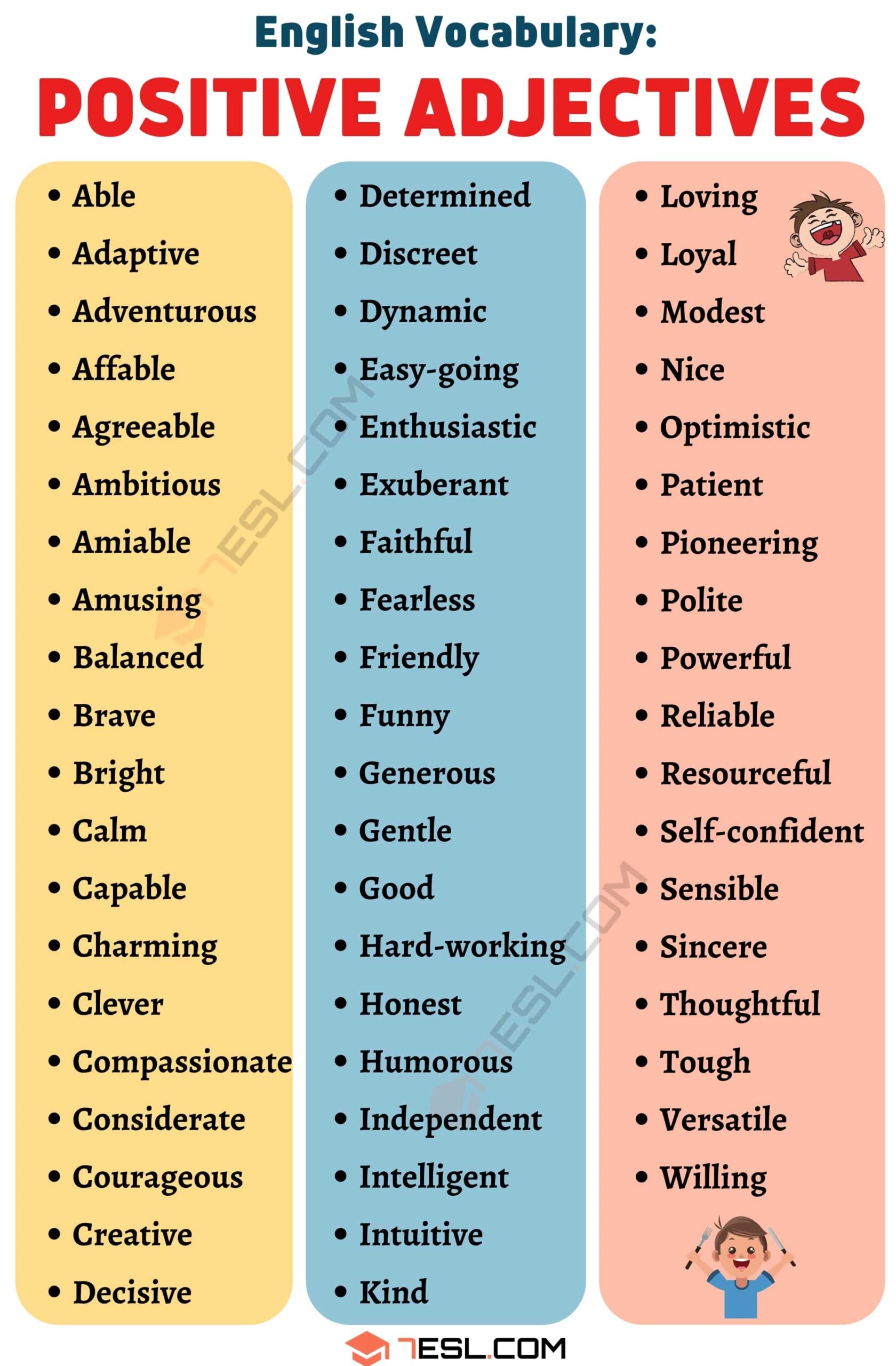 complimentary adjectives