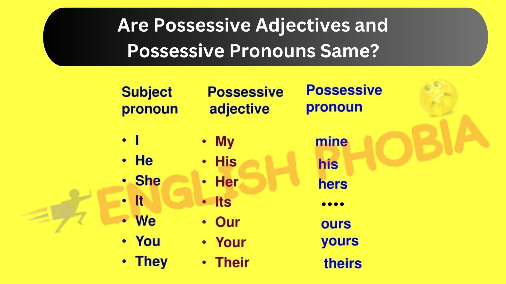 possesive pronoun