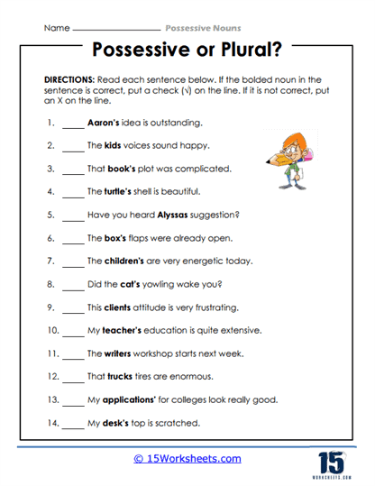 Possessive Nouns Worksheets 15 Worksheets Worksheets Library