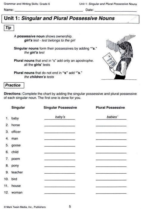 Possessive Plural Nouns Worksheets