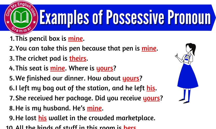 Possessive Pronoun Definition Examples And List Onlymyenglis