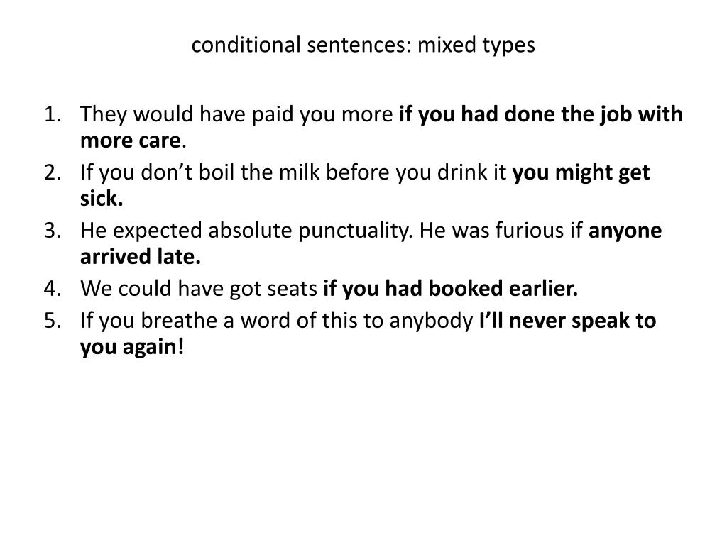 PPT Conditional Sentences Mixed Types PowerPoint Presentation Free 