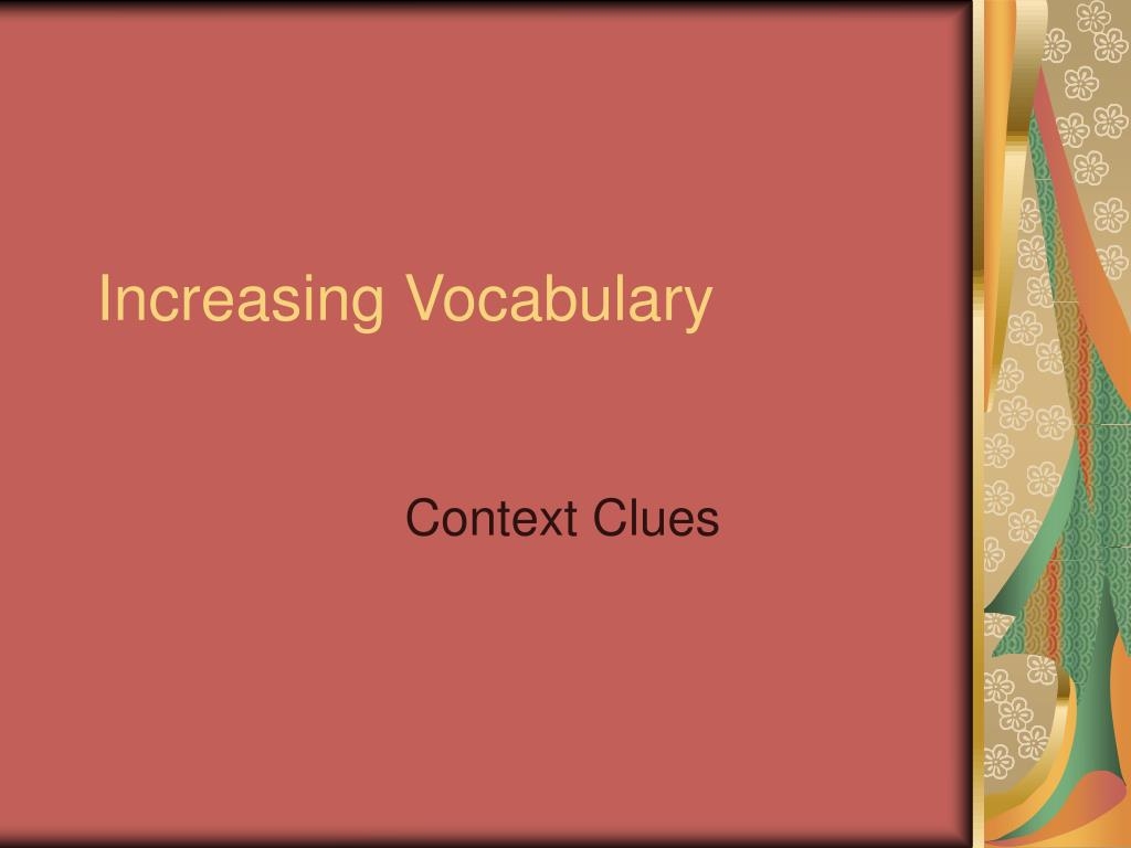 increasing vocabulary increasing vocabulary