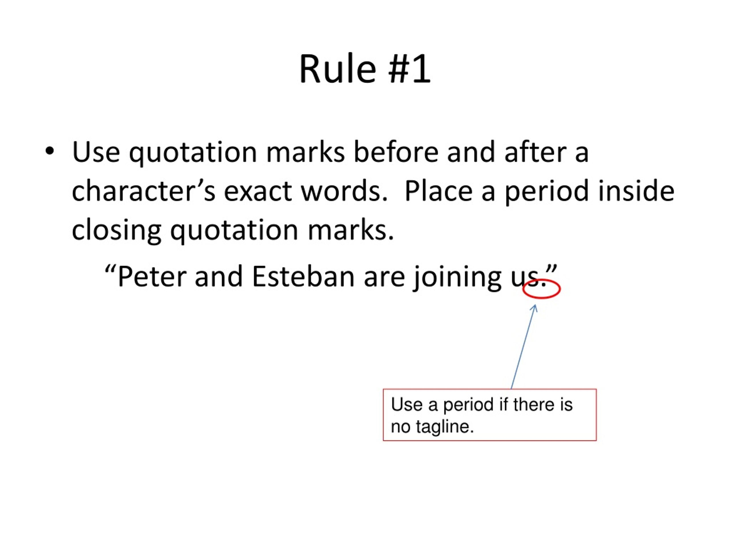 PPT Rules For Punctuating Dialogue PowerPoint Presentation Free 