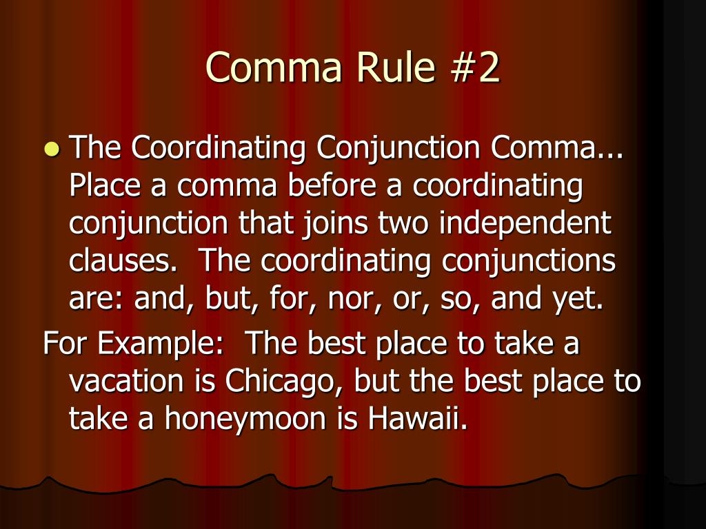 PPT The SIX Basic Comma Rules PowerPoint Presentation ID 229183