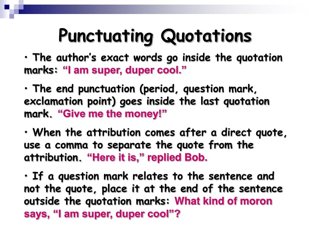 PPT Using Quotations PowerPoint Presentation Free Download ID 5229629