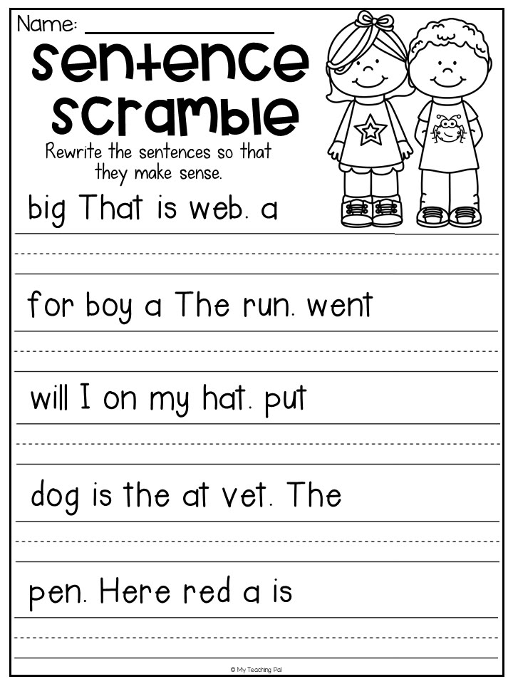 Practice Sentences For 1st Graders