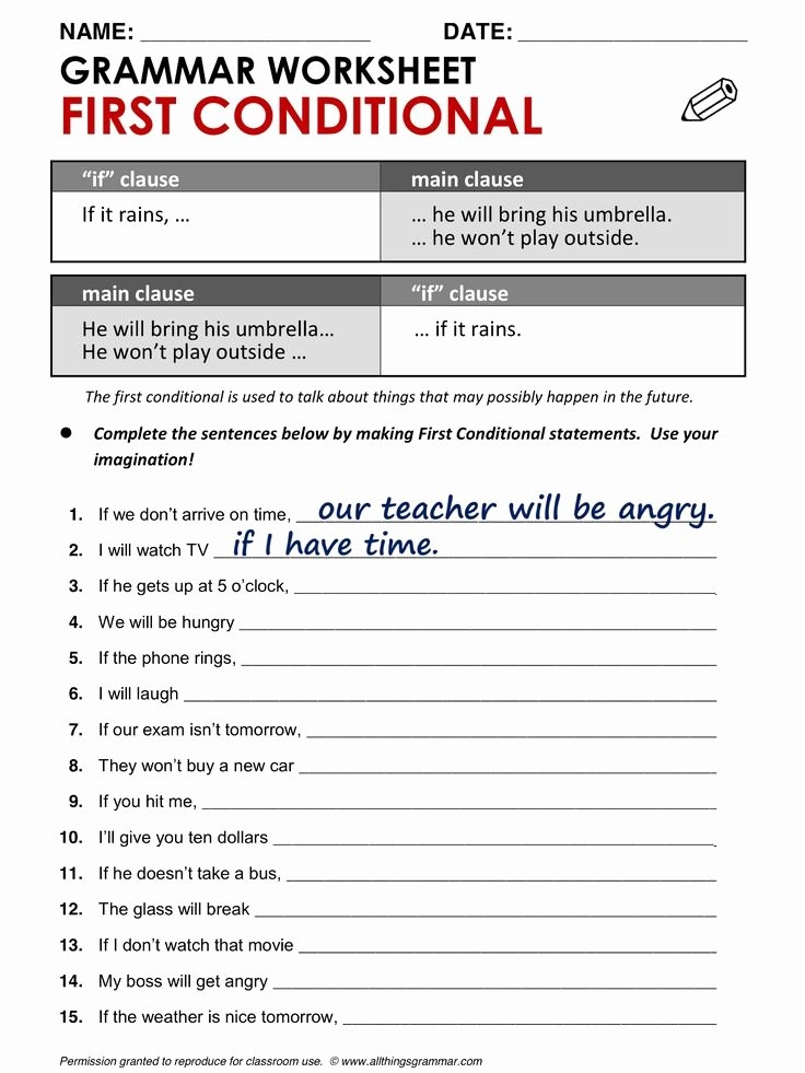 Practice Worksheet Conditional Statements