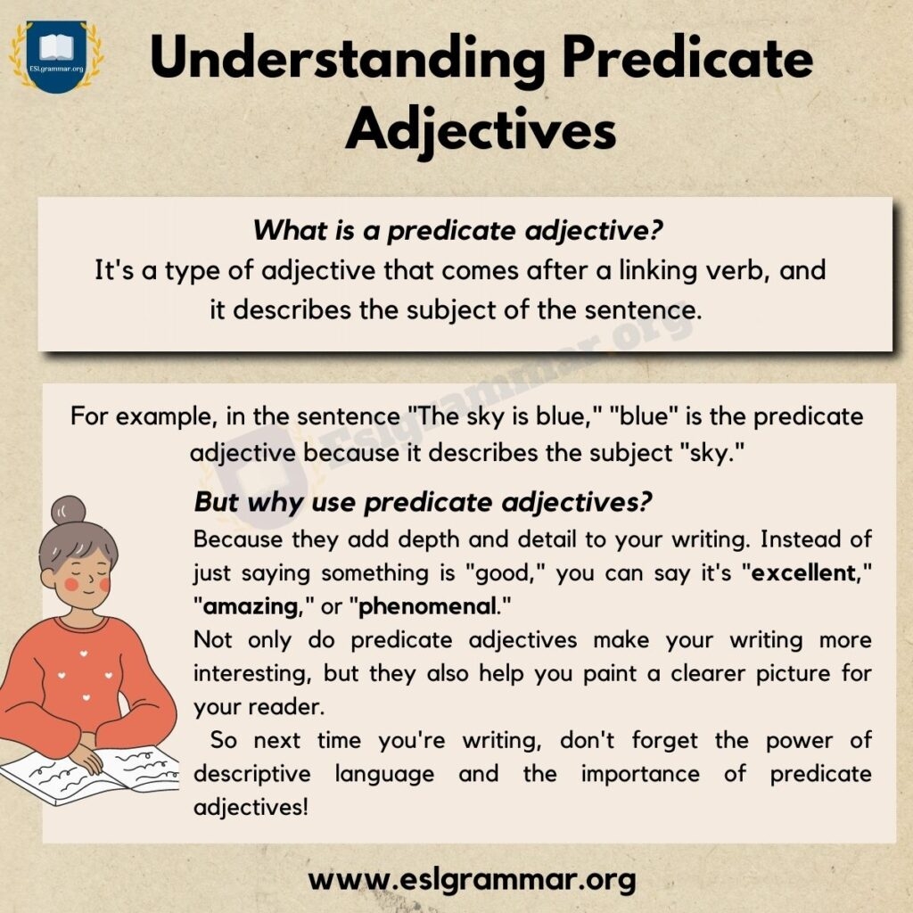 Predicate Adjective Definition Functions And Useful Examples ESL 