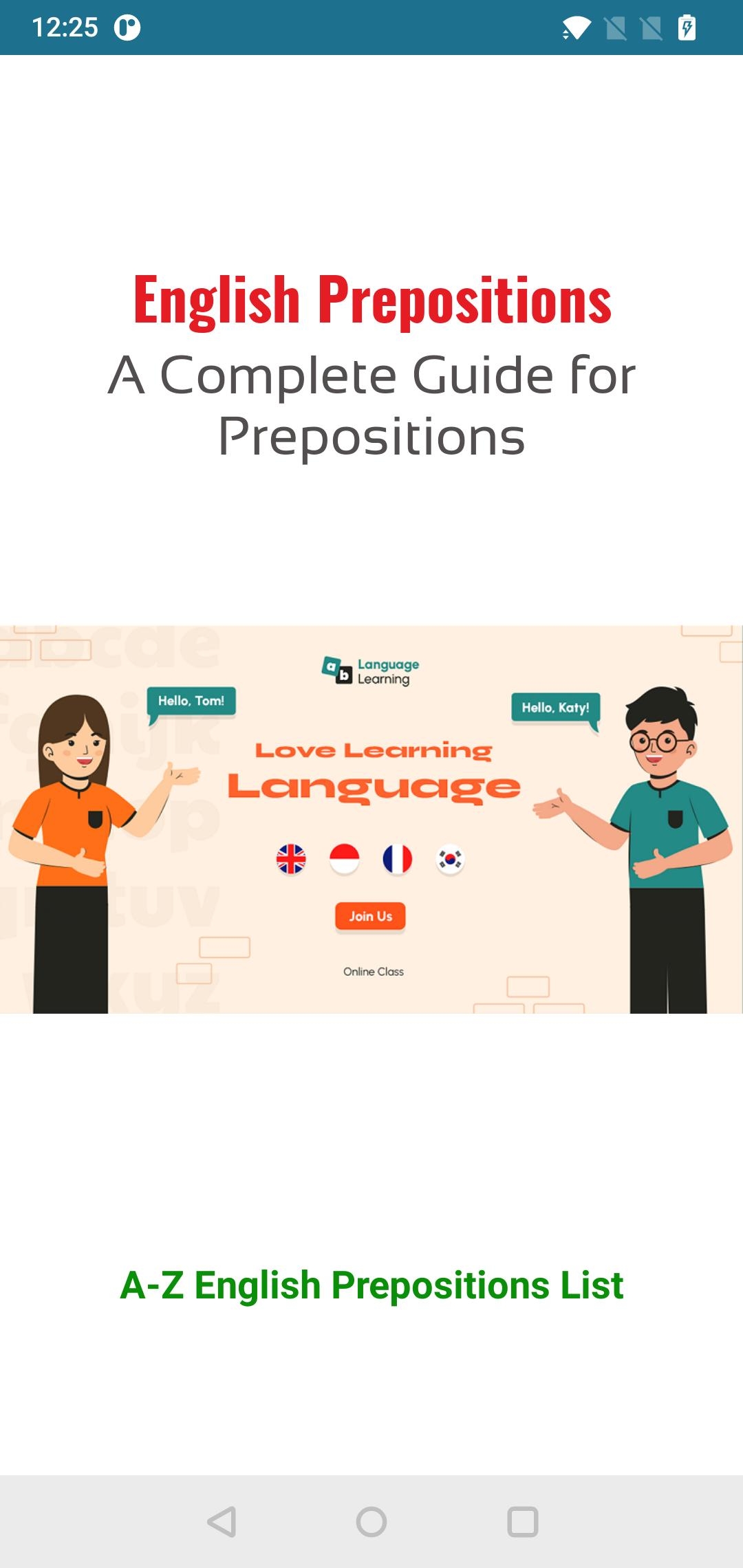 Preposition English Grammar APK Download For Android Latest Version