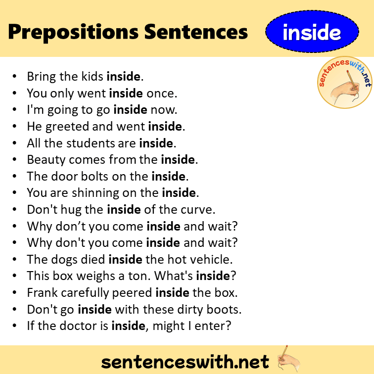 preposition with examples sentences