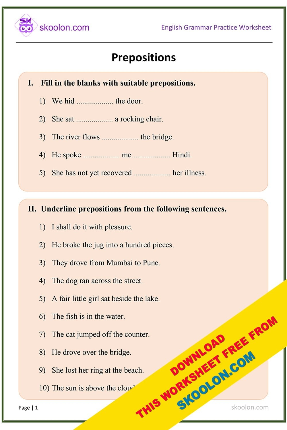 10 pictures of prepositions