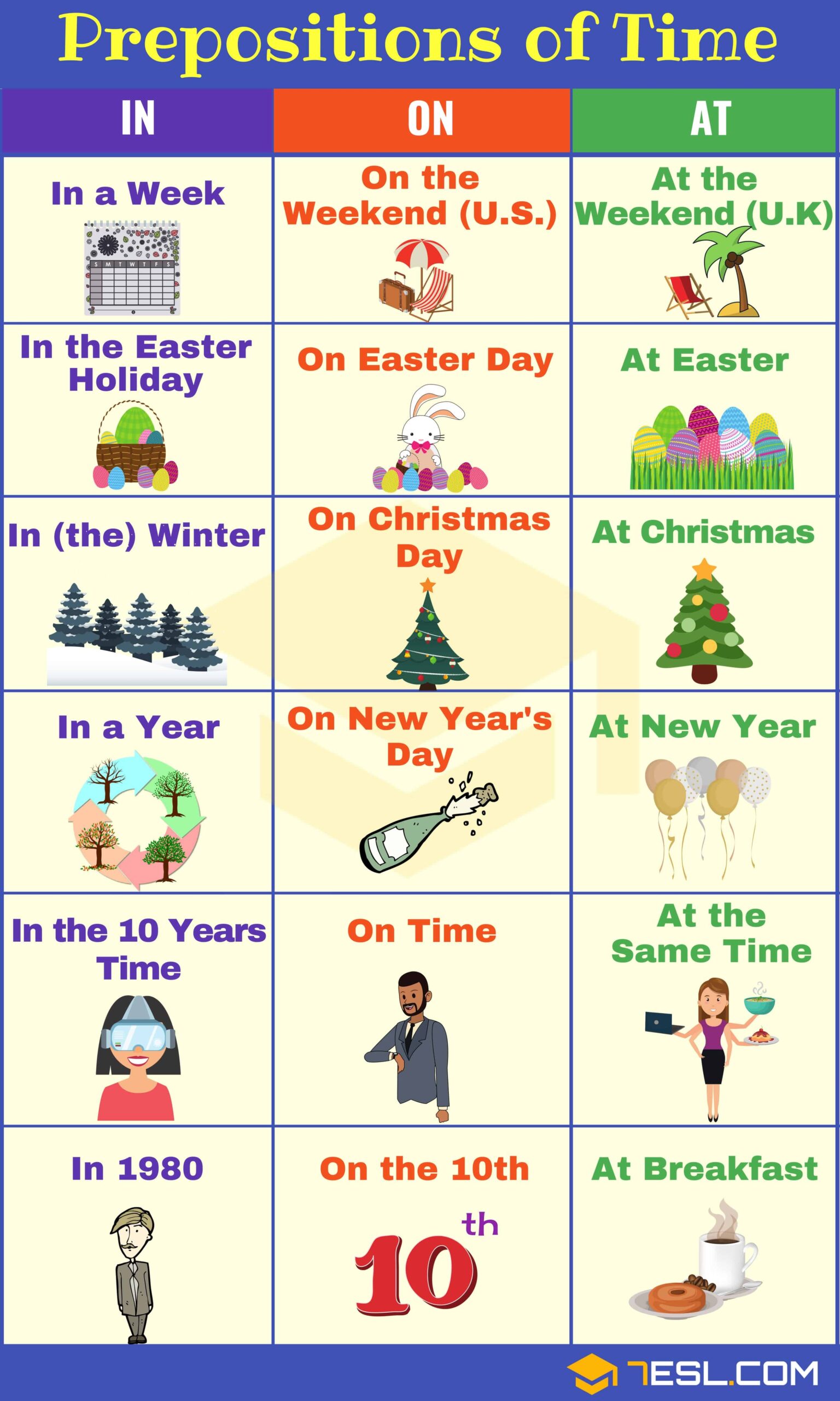 Prepositions Of Time At On In Esl Preposition Rules Examples My XXX 