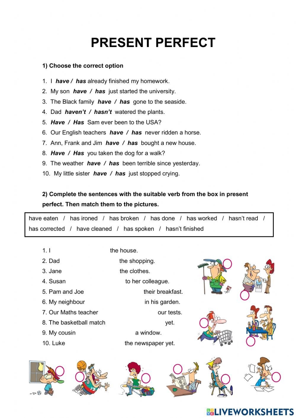 Present Perfect English Reading Forgot My Password Black Families 