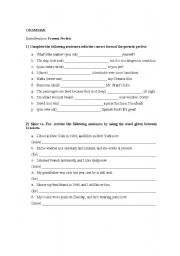 Present Perfect Grammar Practice ESL Worksheet By Romina 27