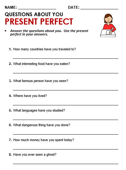 present perfect practice pdf