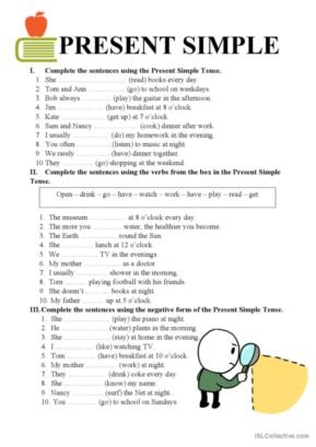 Present Simple Exercises For Beginners Infoupdate