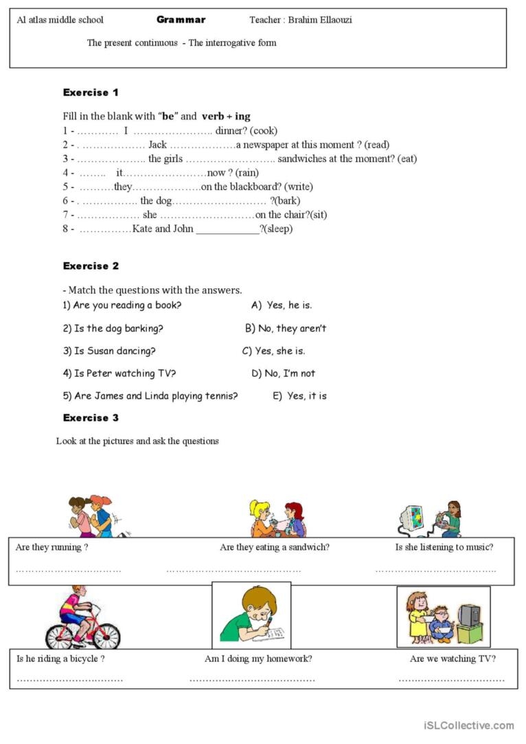 simple present worksheets